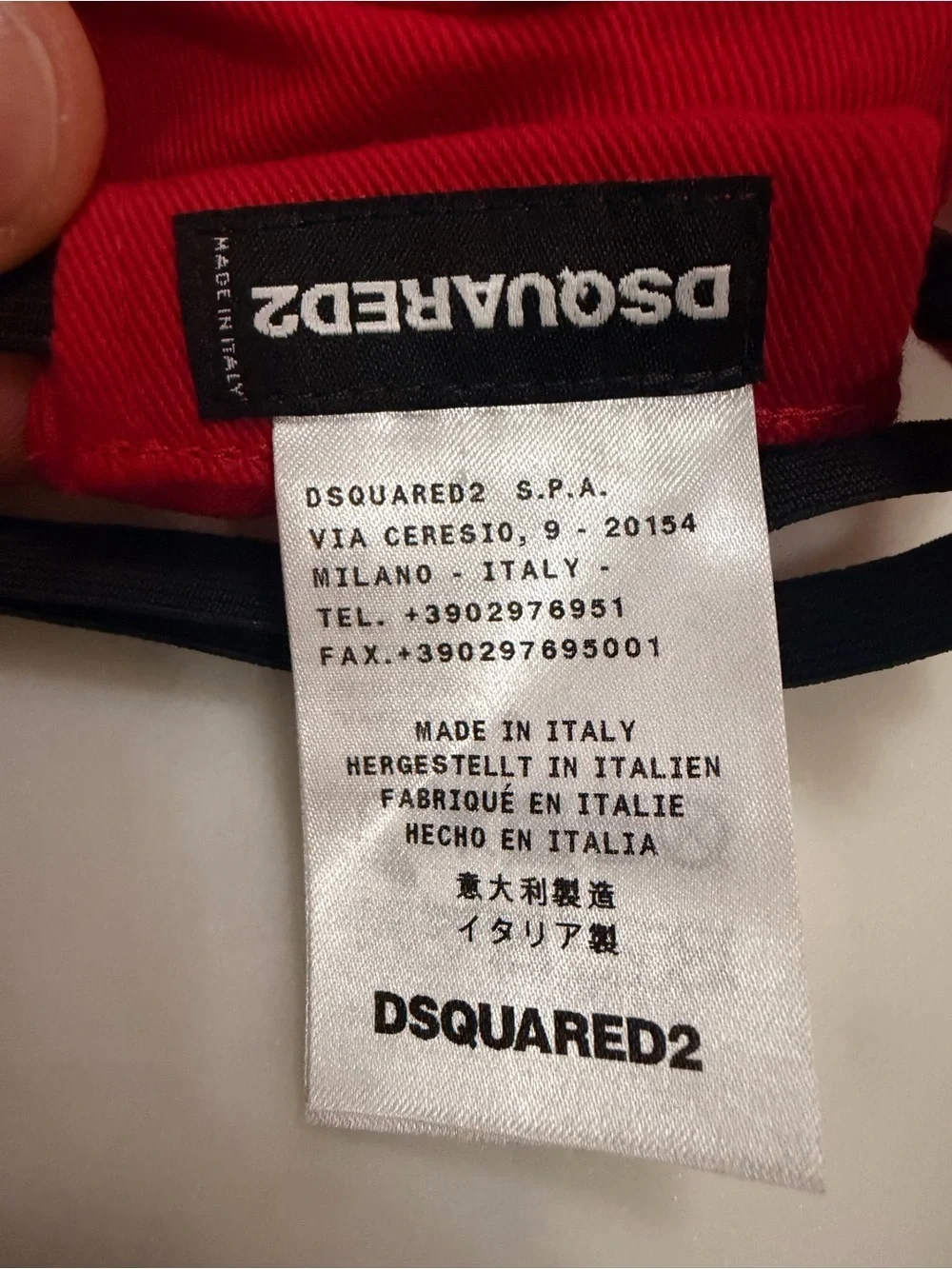 DSQUARED2 x Poldo Red 'ICON' Dog Baseball Cap